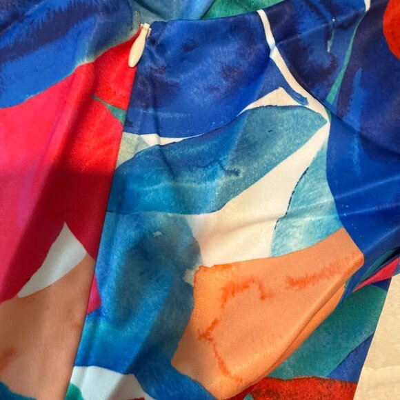 Blue For Love & Lemons Lorenza Open Back Satin Mini Dress NWT Sz Large - Picture 7 of 8